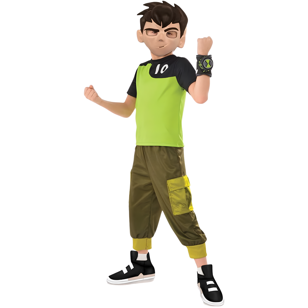 Rubie's Ben 10 Ben Tennyson Kids Costume Dress Up Set Top & Mask Age 4-6