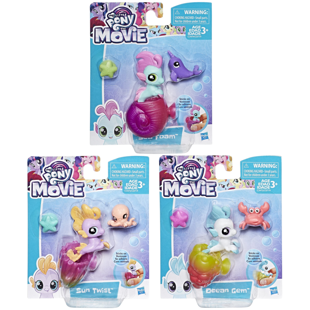 My Little Pony Movie Baby SeaPony Sun Twist Small Figure Toy Hasbro Kids 3+