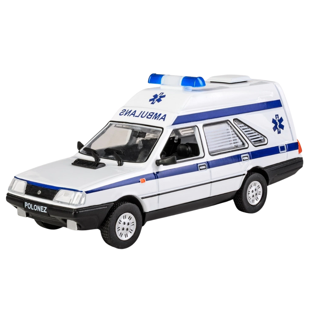 Polonez Cargo Ambulance Diecast Model Car 1:43 Scale Polish Classic Vehicle Toy