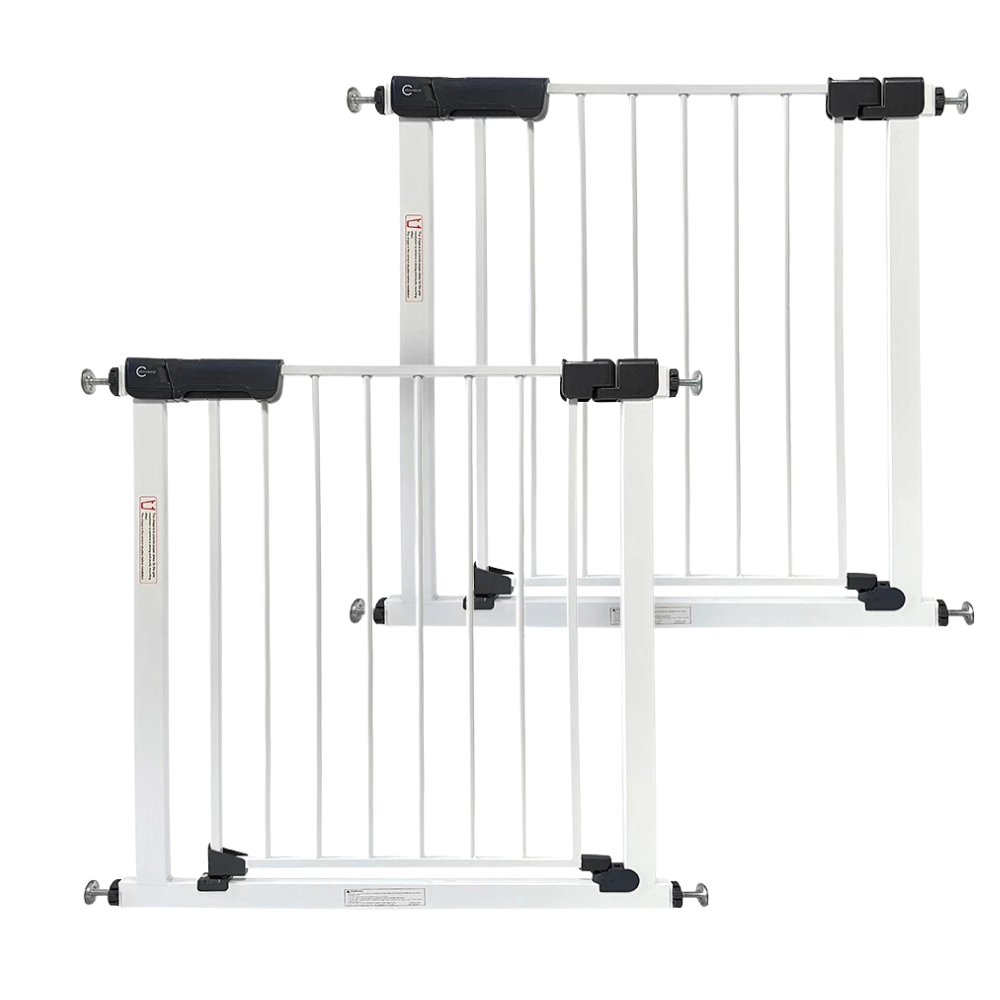 Callowesse Kuvasz White Pressure Fit Baby Pet Stair Safety Gates Pack of 2 77-86cm Wide