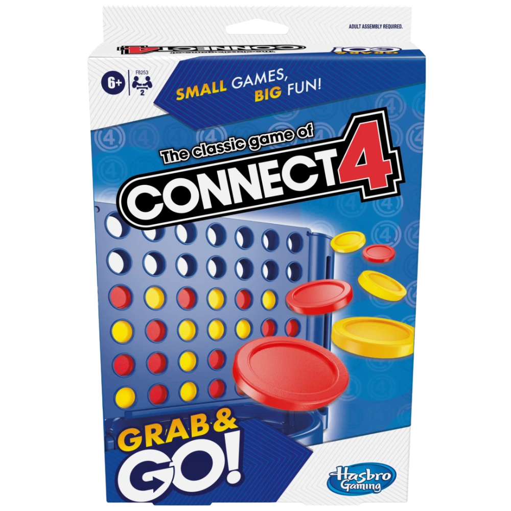 Hasbro Gaming Grab & Go Connect 4 Travel Game Portable Family Strategy Toy 6+ Years