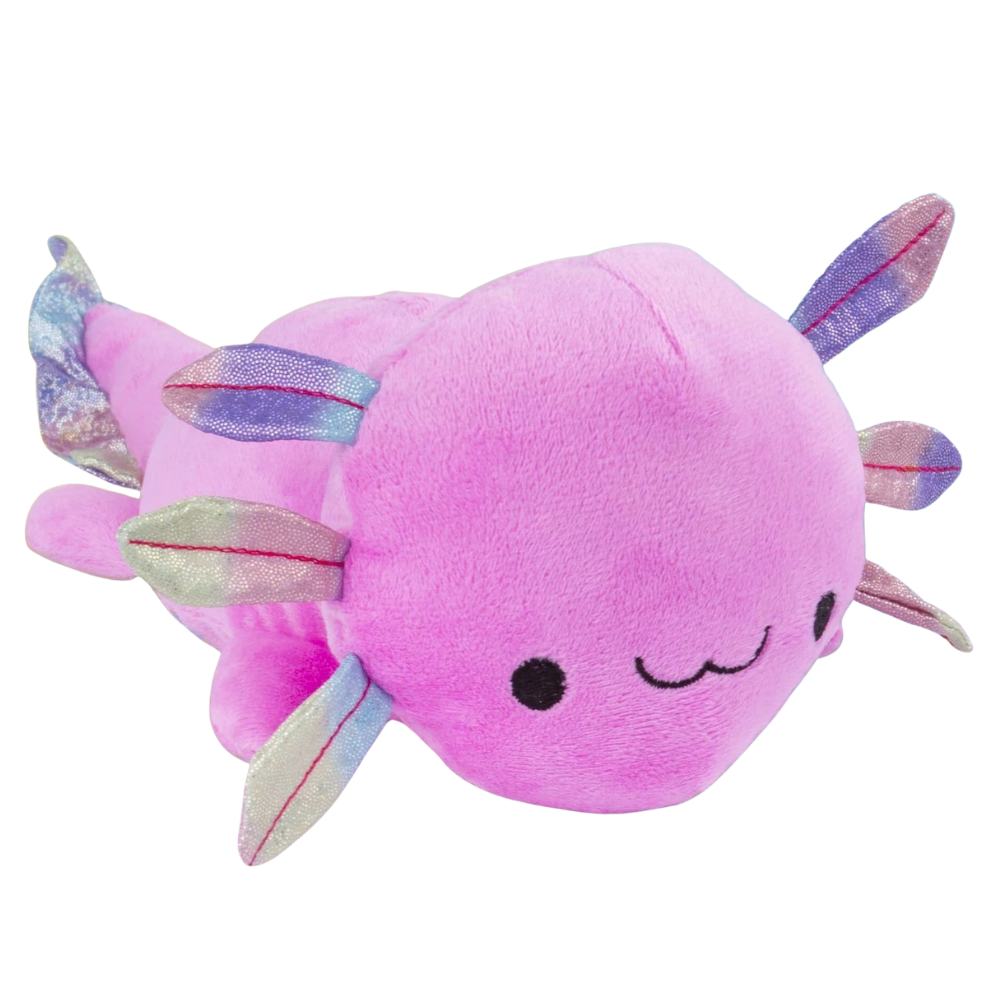 Abeec Axolotl Plush Toy 32cm Soft Pink Plushie with Rainbow Fins Cute Animal Gift