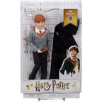 Ron Weasley Harry Potter Doll Hogwarts Uniform Robe Gryffindor Emblem Wand Toy New