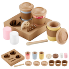 Fisher-Price Wooden Coffee To Go Set Pretend Cafe Play Toy 15 Piece Kids Gift 3+ Years