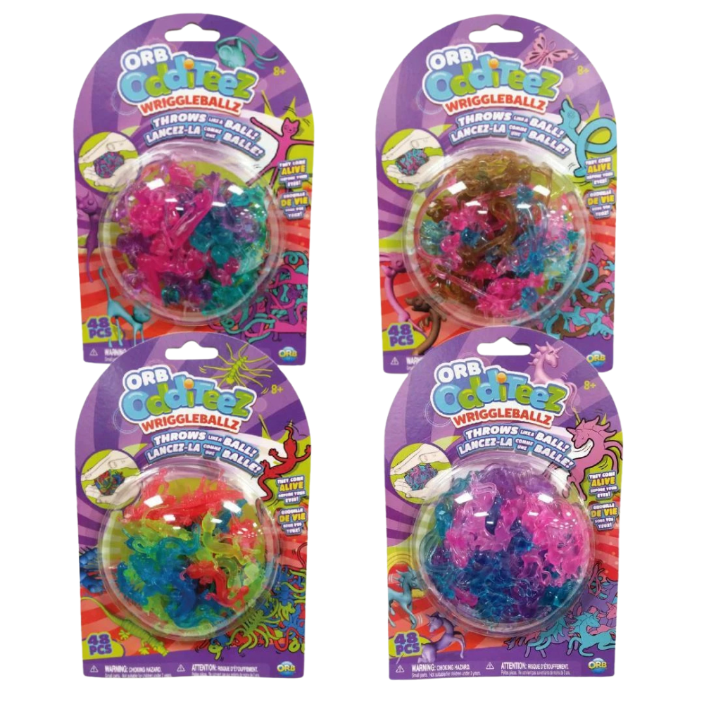 Orb Odditeez Wriggleballz Fun Squishy Toy Collection Collect All 4 Sensory Fidget Toys