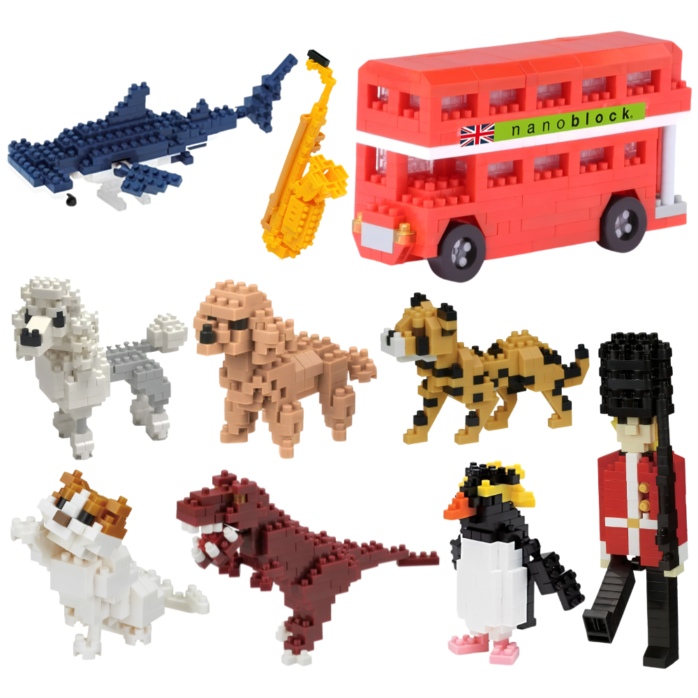 Nanoblocks Mini Collection Animals & Musical Instruments Micro Building Blocks
