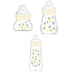 Mam Feel Good Glass Baby Bottle Unisex Anti-Colic Feeding Bottle for Babies New Uk