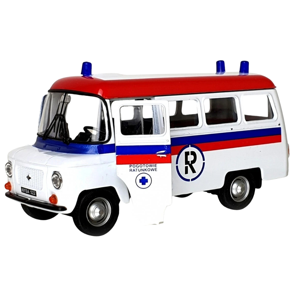 Welly Nysa 522 Polish Ambulance 1:34–1:39 Scale Diecast Classic Car Model Toy