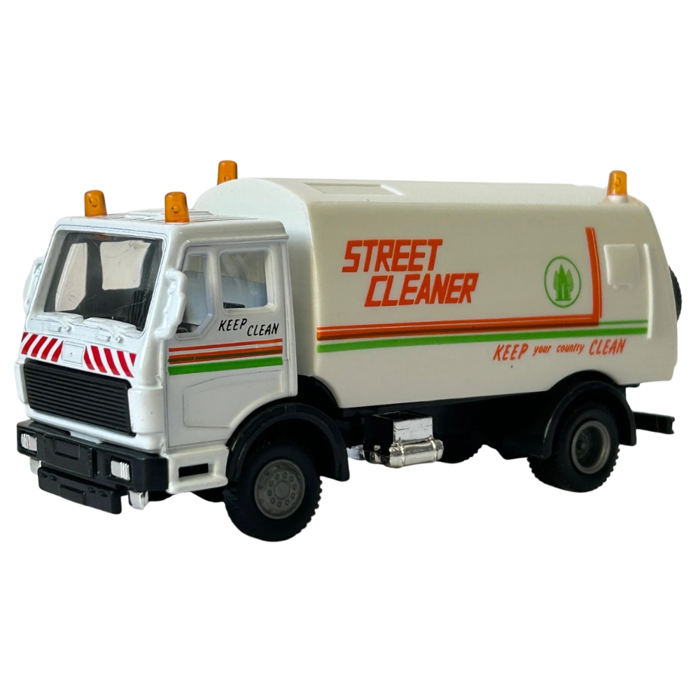 Welly Street Cleaner Lorry Truck Diecast Model Toy White Urban Vehicle 1:43–1:60 Scale