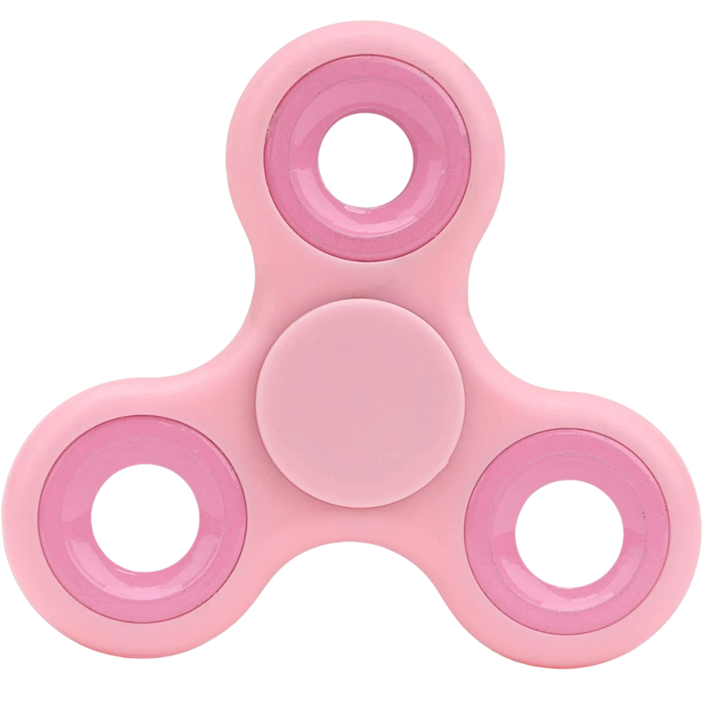 Toyland® Fidget Hand Spinner Assorted Colours Pink & Pink Rings Sensory Toy