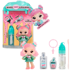 Yummiland Susie Sour Straw Lip Gloss Doll with DIY Colour-Changing Gloss Kit and Keyring