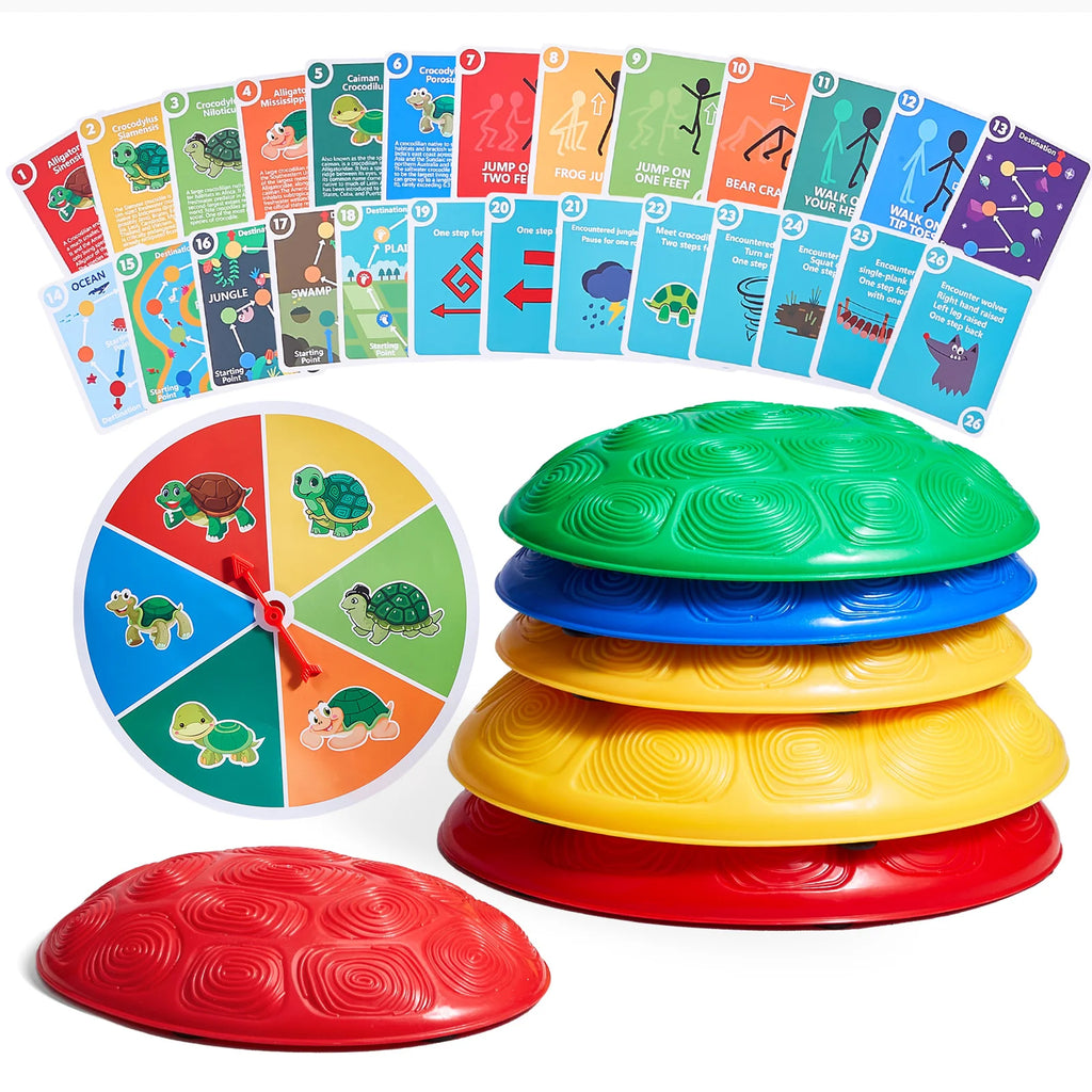 6-Pack Kids Turtle Stepping Stones – Balance & Jumping Coordination Game Toys
