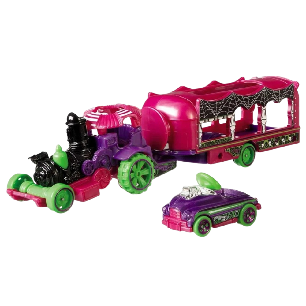 Hot Wheels Super Rigs Car-Nival Steamer Push Vehicle Semi Truck Trailer Car Toy 3+ New