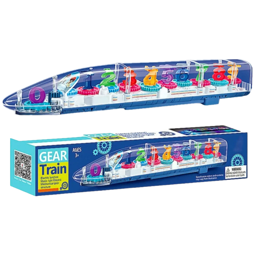 LED Light Gear Train Toy with Music, Rotating Action and Learning Features for Kids UK