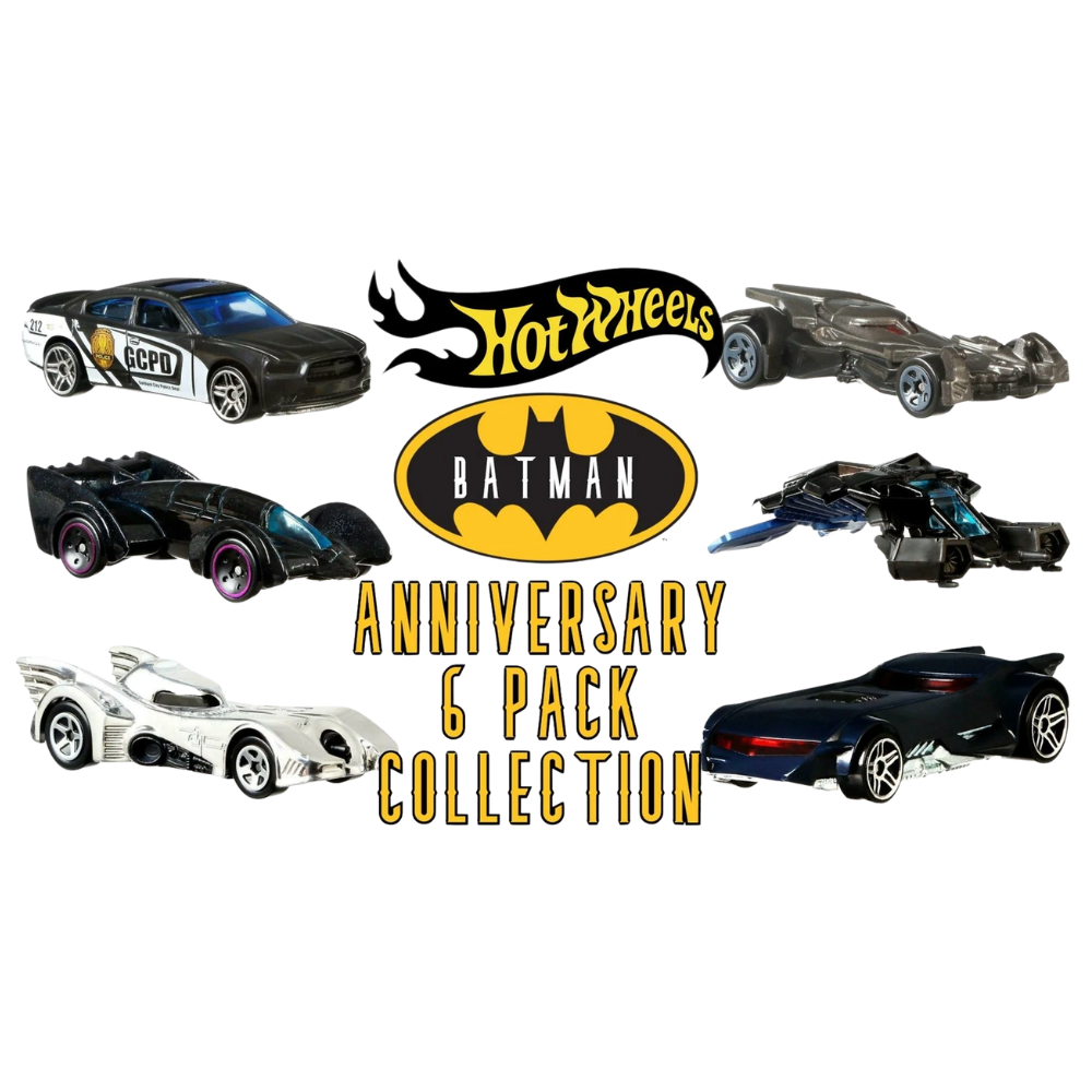 Hot Wheels Dc Comics Batman 80th Anniversary Set of 6 1:64 Diecast Collectable Vehicles