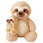 Mum & Baby Sloth Soft Toy 9 Inch Plush Teddy Cuddly Stuffed Animal Toy Kids Gift