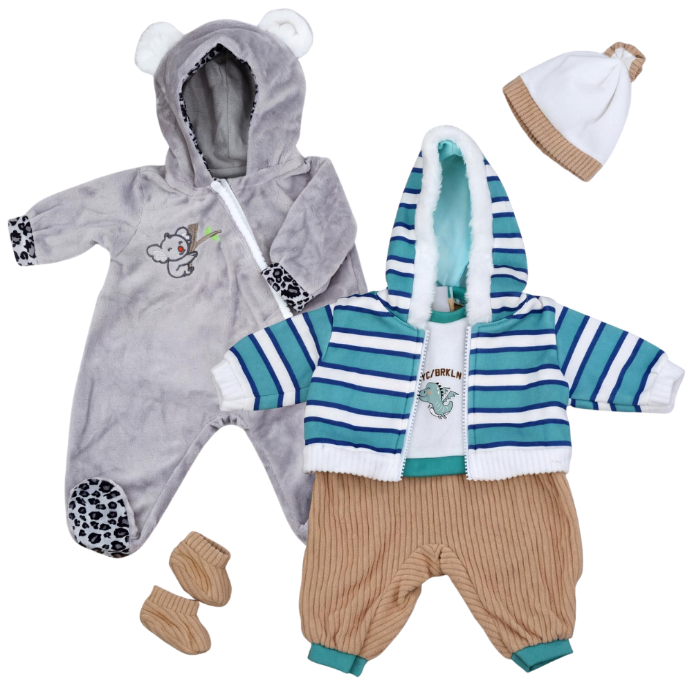 BiBi Doll 18" Soft Body Interactive Baby Doll or 2-Pack Doll Clothes Set Choose