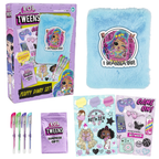 LOL Surprise Tweens Fluffy Diary Journal Set A6 With 4 Gel Pens Glitter Stickers Kids Creativity Gift 5+