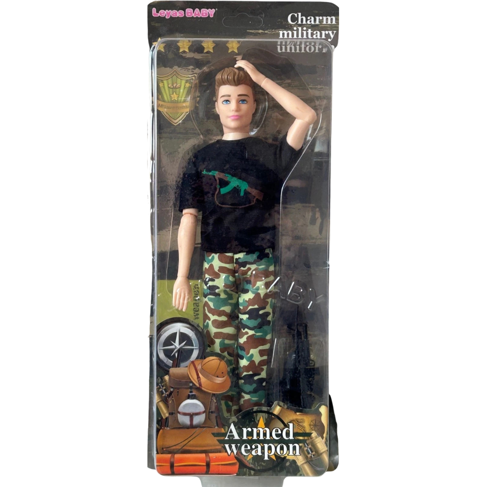 Bonk 30 cm Army Soldier Doll Military Uniform Figure with Accessories Toy Gift for Children
