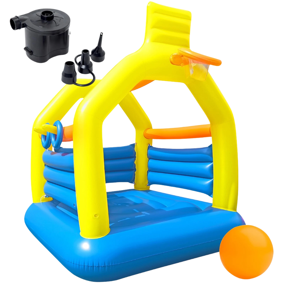 Abeec Inflatable Bouncy Castle for Kids 175cm Indoor Outdoor Garden Play Bouncer Activity Toy