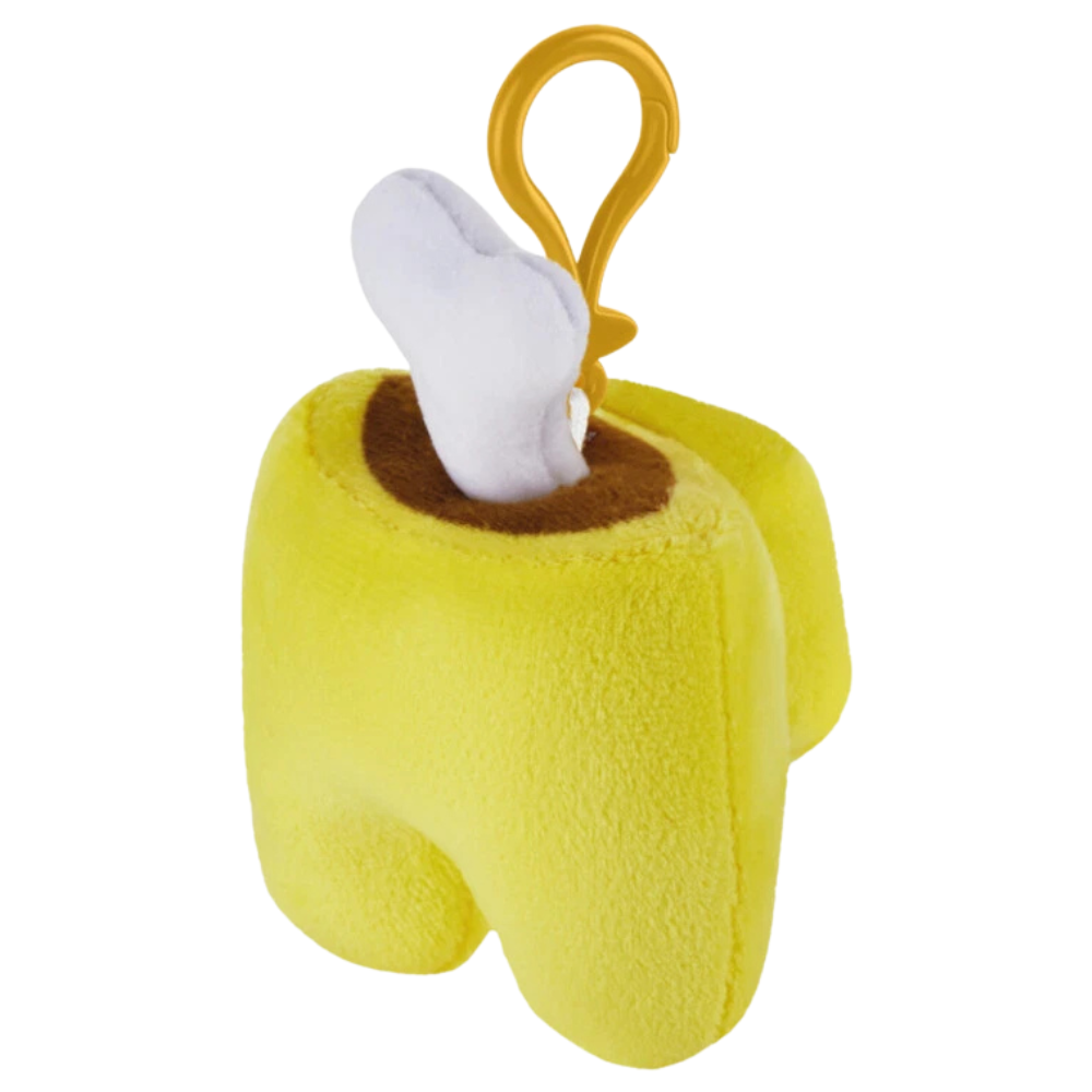 Among Us Series 2 Yellow Crewmate Clip On Plush Soft Toy Character Kids Bag Clip