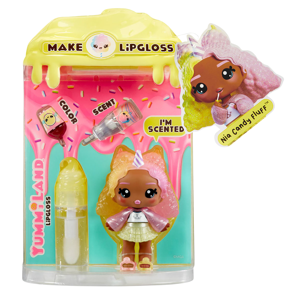 Yummiland Lip Gloss Doll Toy Scented Colour Reveal Small Doll Mystery
