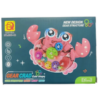 2 Pcs Gear Crab and Car Toys with Flashing Lights and Music Fun Interactive Toys for Kids