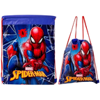 Official Marvel Spider-Man Kids Drawstring Bag 44x33cm, School Gym Sports Swimming PE Kit Bag