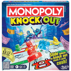 Monopoly Knockout Family Party Board Game Fast Paced Shuffleboard Game for 2-8 Players 8+!