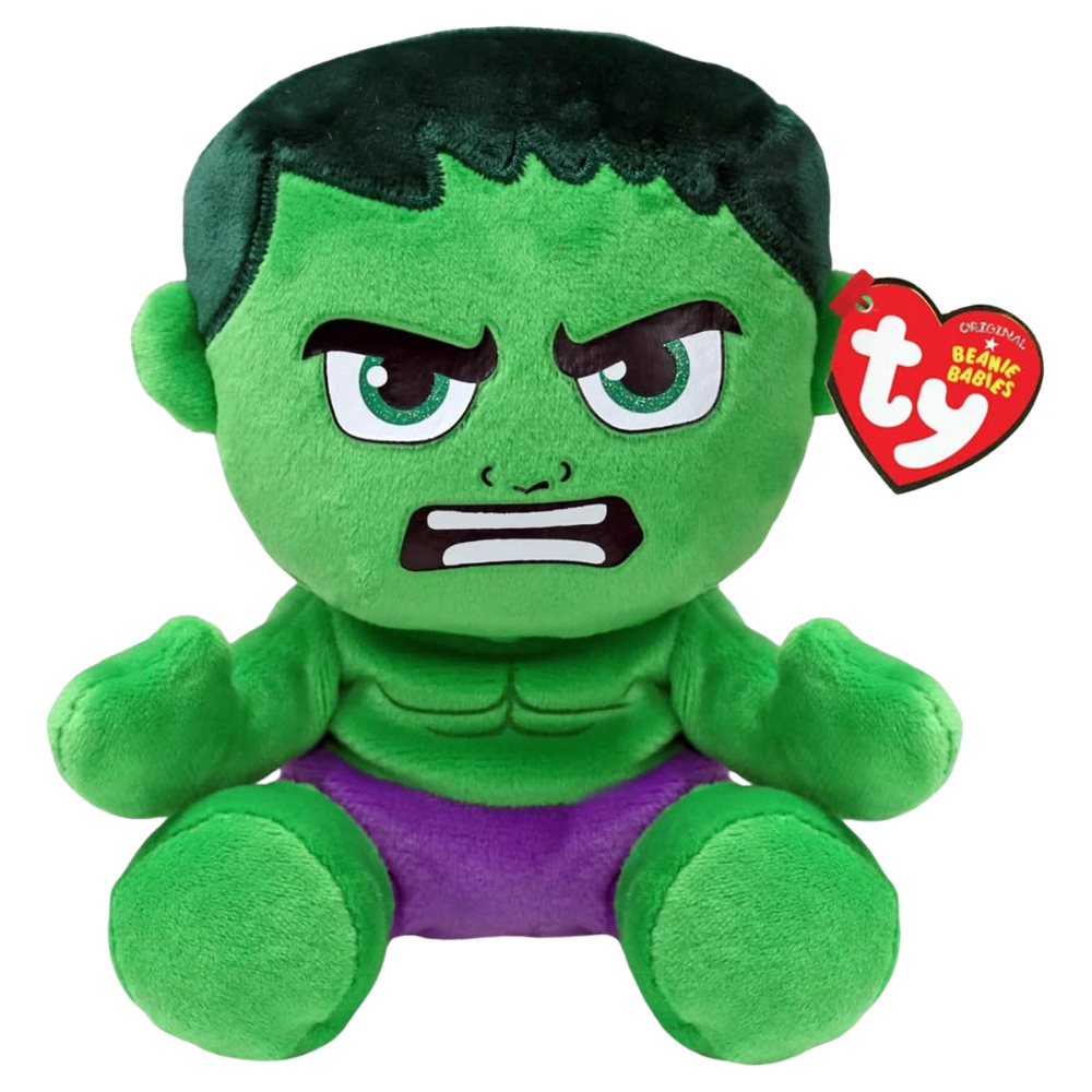 TY Hulk Marvel Avengers Beanie Babies Soft Plush Toy Official Collectible Stuffed Toy