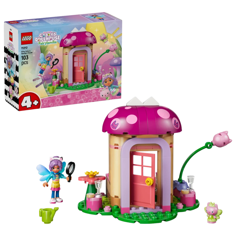 LEGO Gabby’s Dollhouse Kitty Fairy’s Garden House Building Set Toy Gift 4+ Years