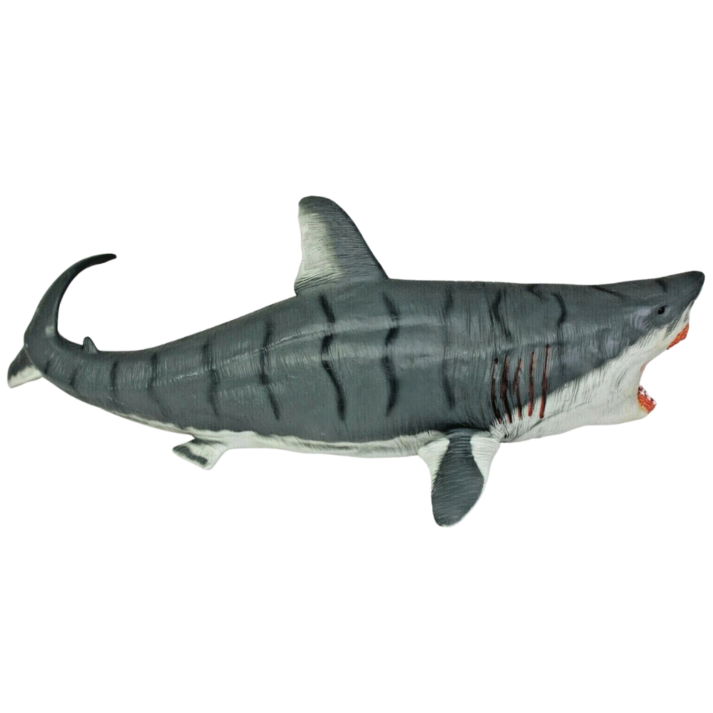 Megalodon White Shark Toy Realistic Sea Animal Figure Beach Pool Party Gift for Kids