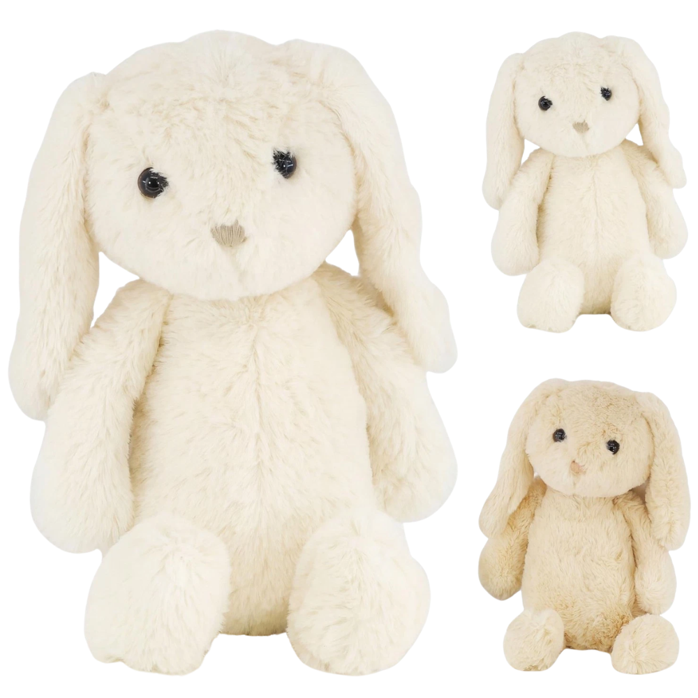 Stuffed Easter Bunny Plush Soft Rabbit Seated Super Cuddly Bunny Toy Pet for Kids & Home