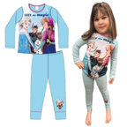 Disney Frozen Girls Pyjama Set Elsa Anna Olaf Nightwear
