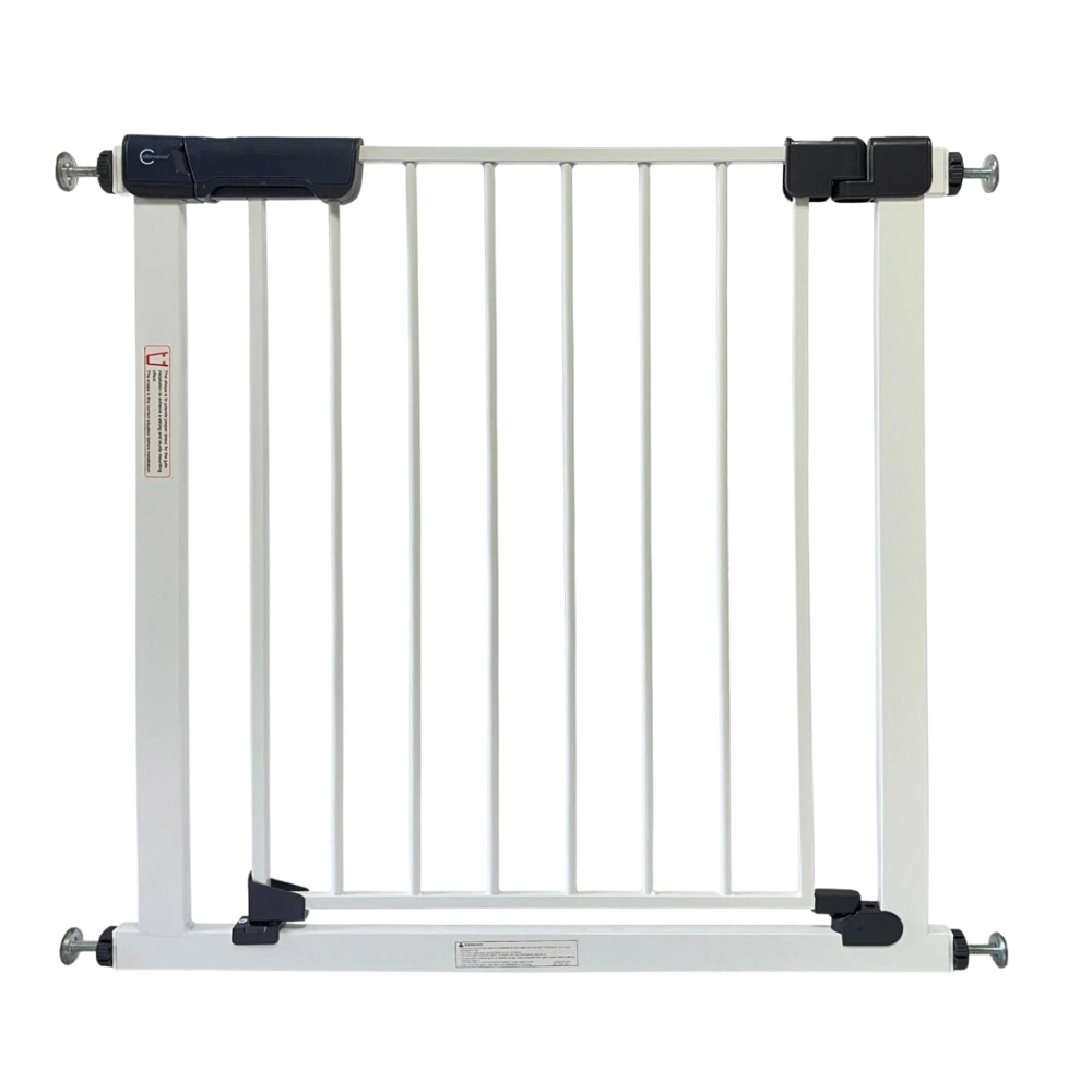 Callowesse Kuvasz White Pressure Fit Baby Pet Stair Gate 77-86cm Wide Dual Lock Auto Close