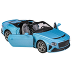MSZ Bentley Mulliner Bacalar Blue 1:34 Scale Diecast Model Car Toy with Opening Doors
