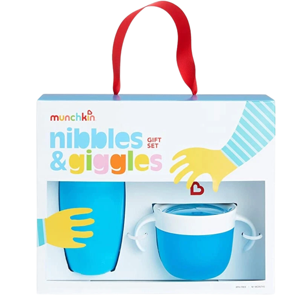 Munchkin Nibbles & Giggles Snack Catcher and Miracle 360 Sippy Cup Gift Set