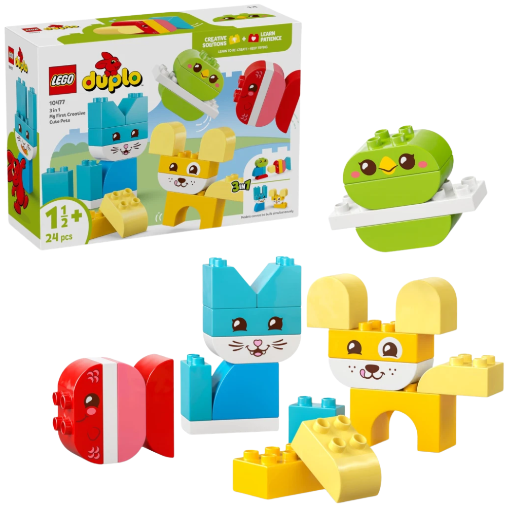 LEGO DUPLO Creative Cute Pets 3 in 1 Building Toy Set 10477 Toddler Animal Playset