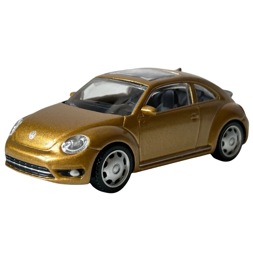 Rastar Volkswagen Beetle Gold Diecast Classic German Car Model Toy 1:43 Scale Collectible