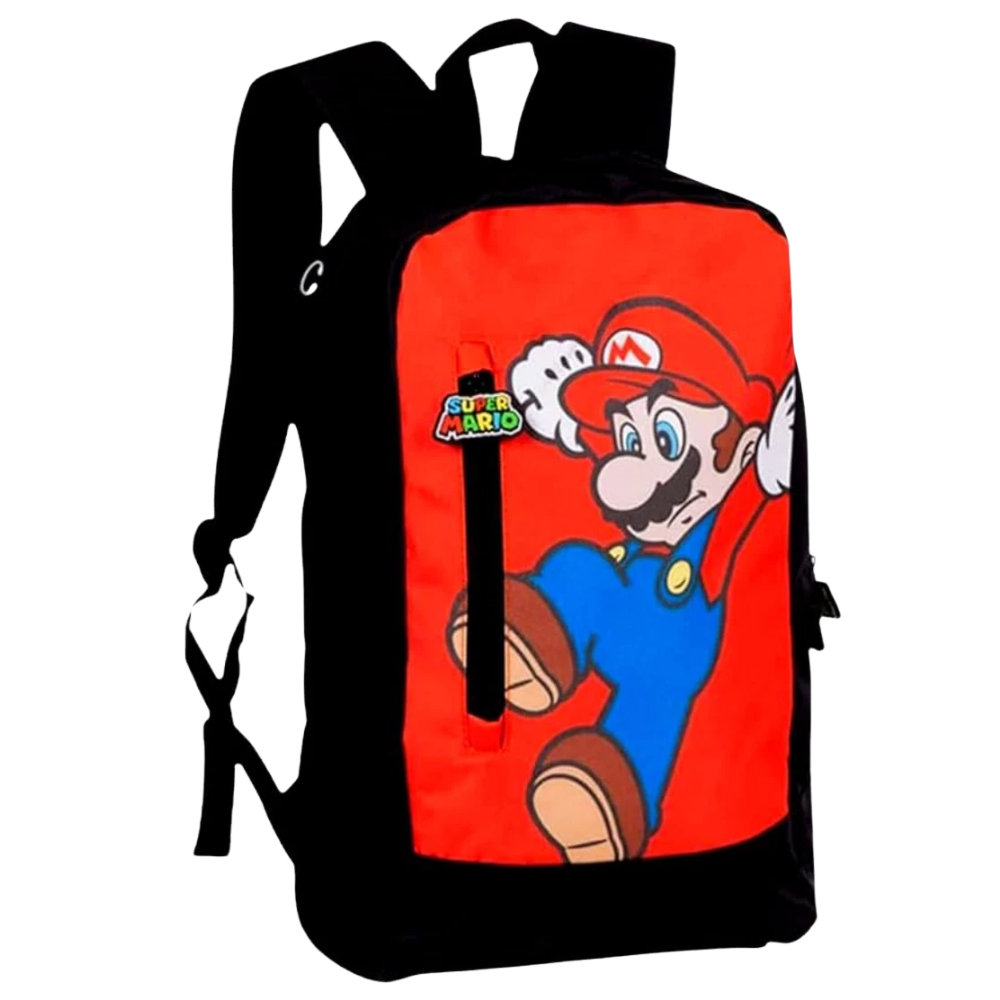 Mario Backpack Super Mario Bros Twin Compartment School Bag Rucksack