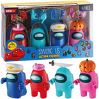 Among Us Series 2 Action Figures 4 Pack with Accessories 11cm Collectible Kids Toy Set