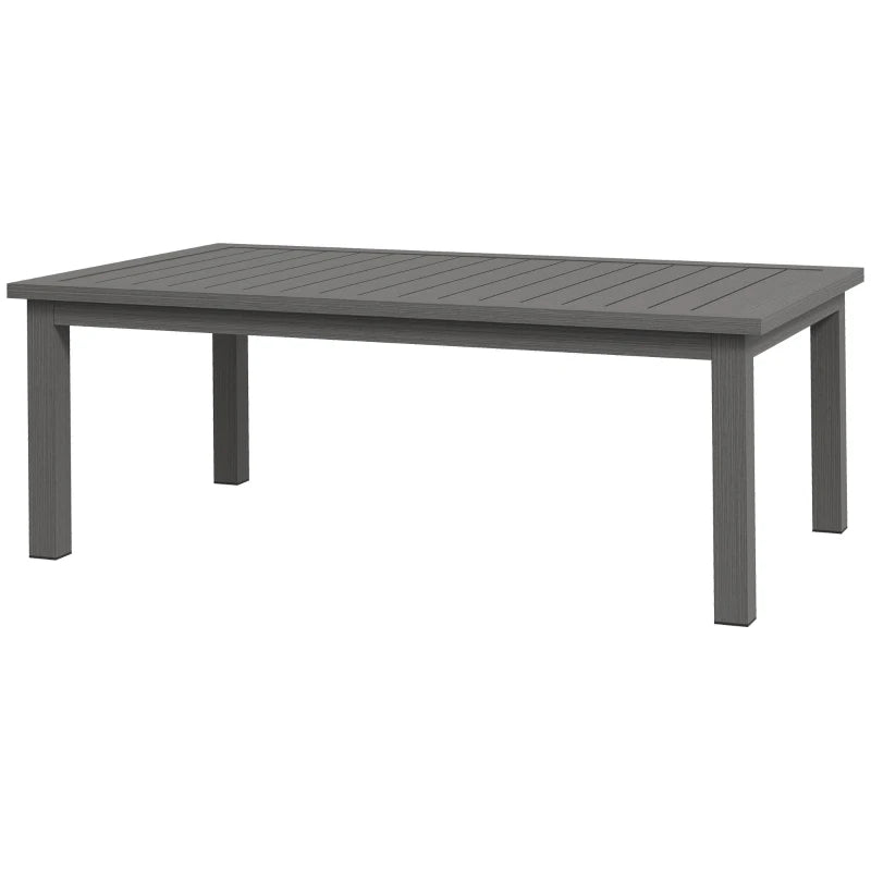 Brown Aluminium Outdoor Coffee Table for Garden, Patio or Balcony – 100cm x 60cm