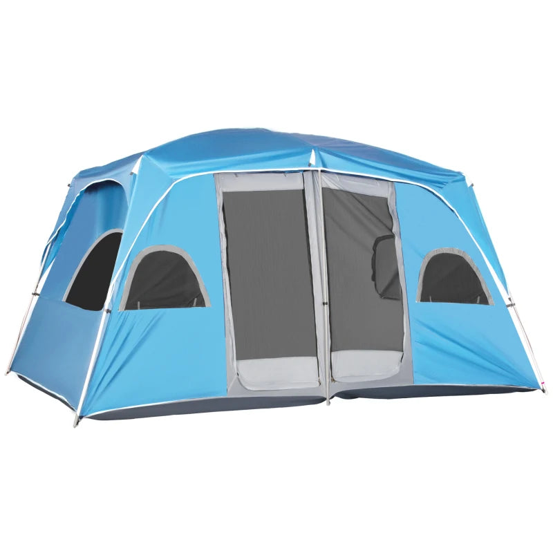 Blue Camping Tent – 2 Room Family Shelter