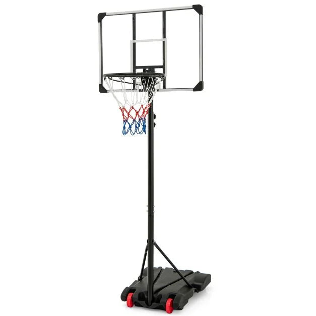 Portable Basketball Hoop 223–253 cm with Wheels and Fillable Base