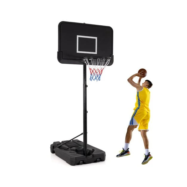 Portable Basketball Hoop 2.6–3.65m Adjustable with Shatterproof Backboard