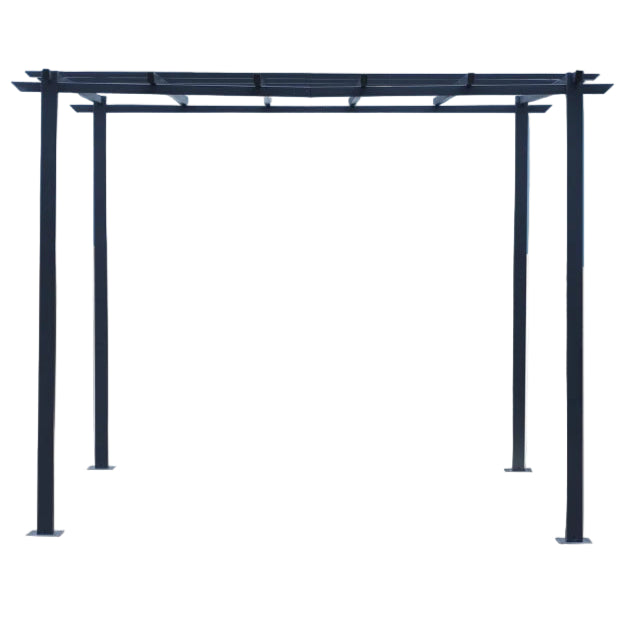 Garden Gazebo Pergola 3x3m Metal Frame with Trellis for Vines and Sun Protection