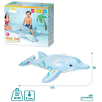 Intex Inflatable Dolphin Ride on Beach Pool Float Toy Lilo Swim Rider for Kids Outdoor Fun