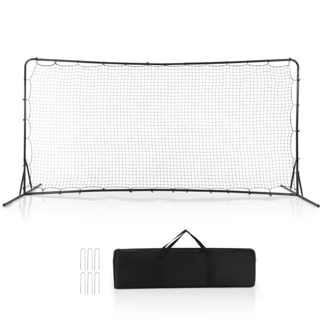 Portable Soccer Training Rebounder with Sturdy Metal Frame & Bag