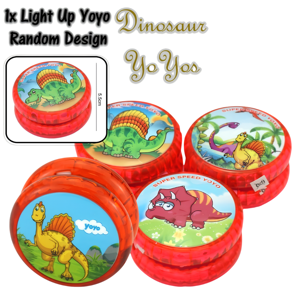 LED Light Up YoYo Toy Trick Spinning Yoyo for Kids Unicorn Dinosaur Clutch Toy Game