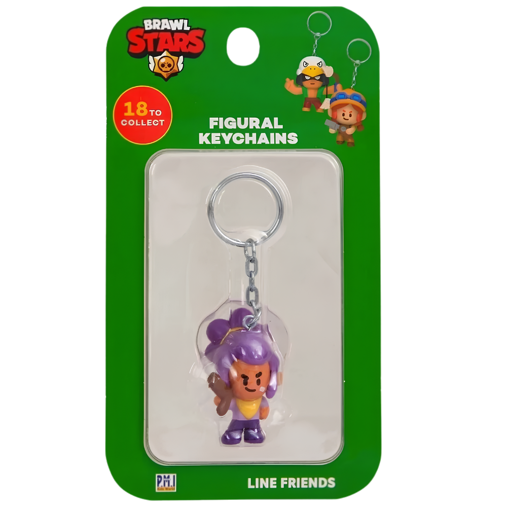 Brawl Stars Series 1 Figure Stamper Keychain LINE Friends Official Collectible Toy